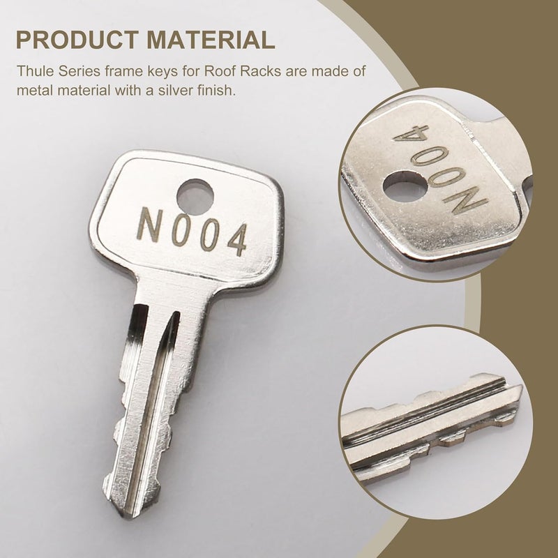 VIDABTE N004 Key Replacement, Series Frame Key for Thule Roof Racks,Carriers,Crossbars[Code N004] - Image 3